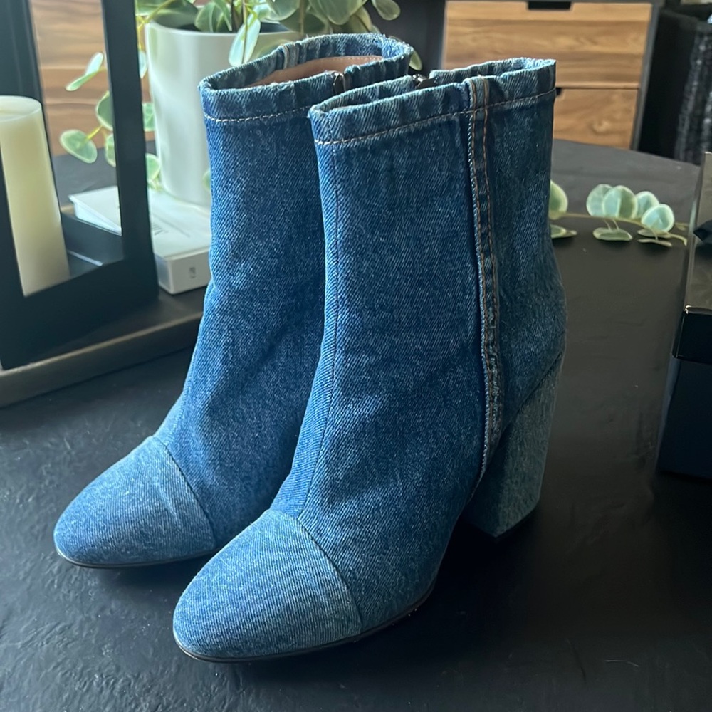 Dries Van Noten Denim Booties